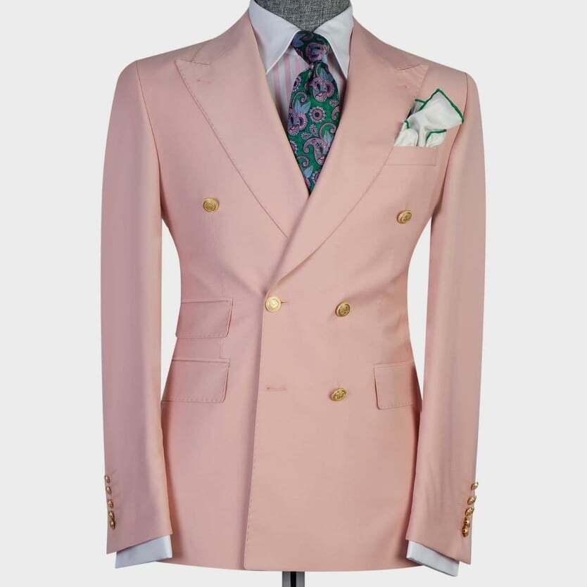 Pale Soft Pink Double Breast Suit