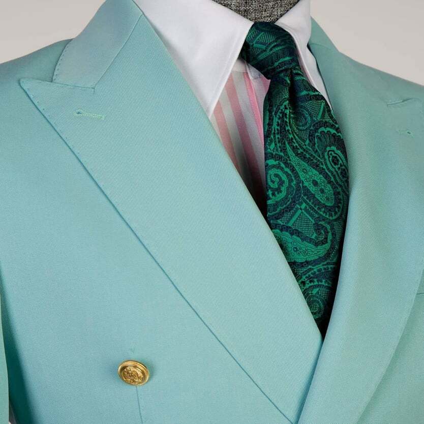 Pale Soft Green Double Breast Suit