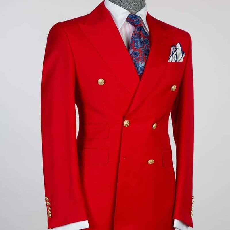 Pale Soft Red Double Breast Suit Pale Soft Red Double Breast Suit