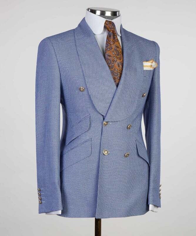 Cornflower Blue Double Breast Suit Cornflower Blue Double Breast Suit