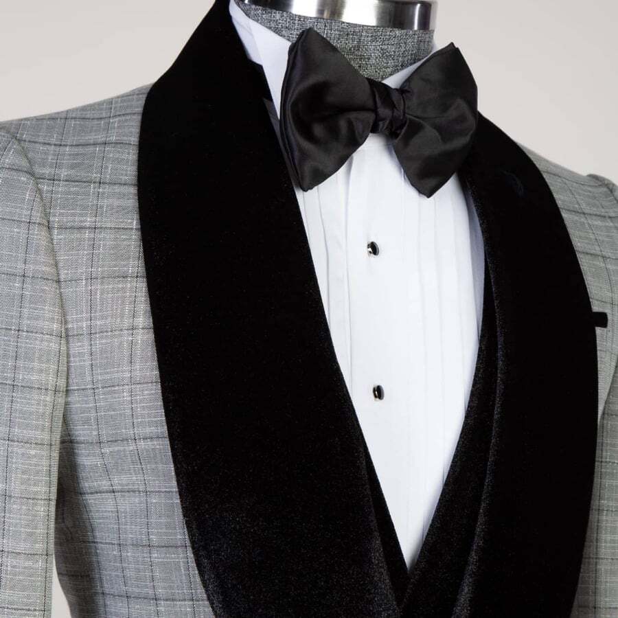 Grey Checked  Tuxedo