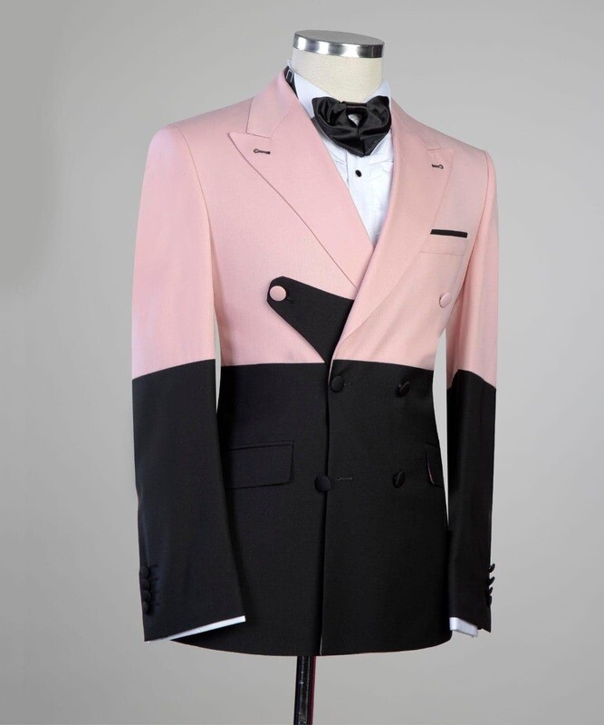 Pink and Black Double Breast Suit Pink and Black Double Breast Suit