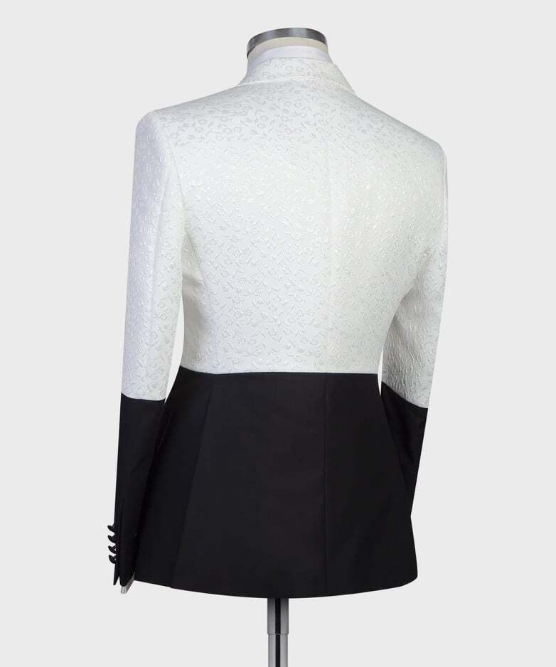 White and Black Double Breast Suit