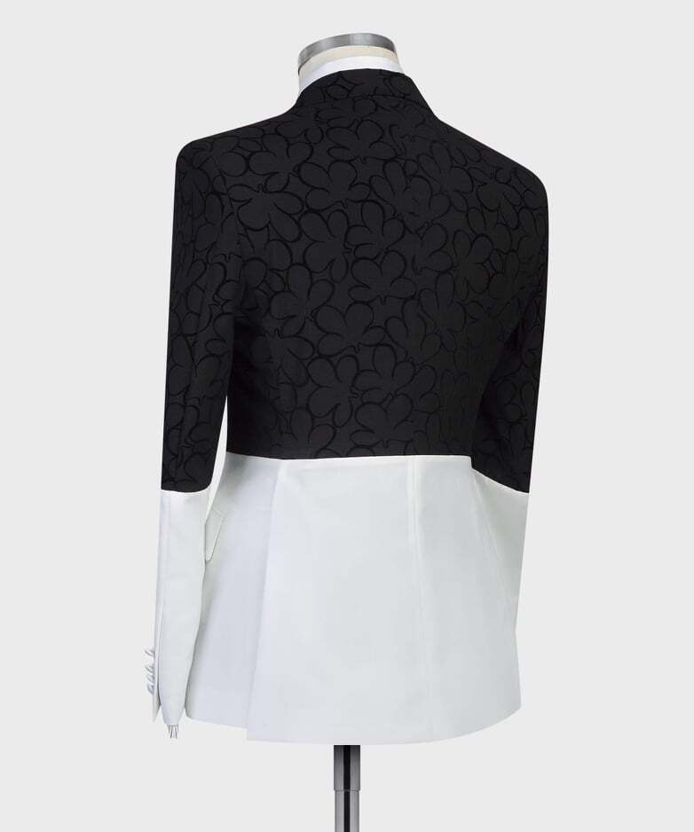 Black and White Double Breast Suit