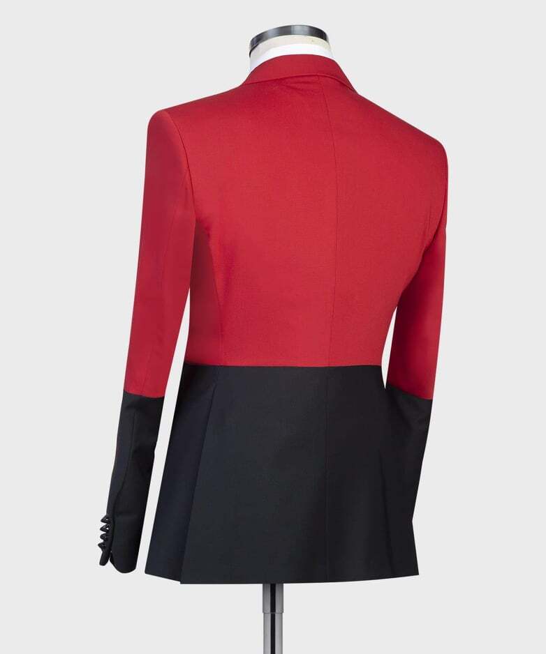 Red and Black Double Breast Suit