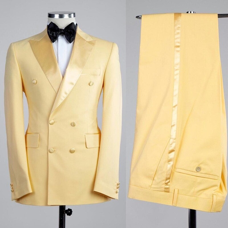Yellow Double Breast Tuxedo