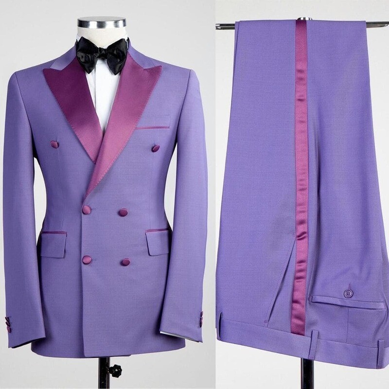 Purple Double Breast Tuxedo