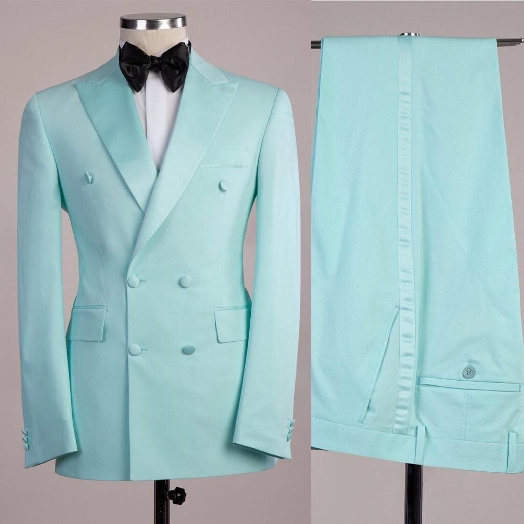 Light Green Double Breast Tuxedo