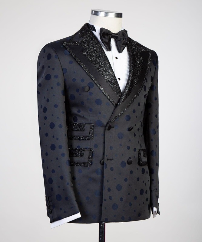 Dark Blue Double Breast Tuxedo