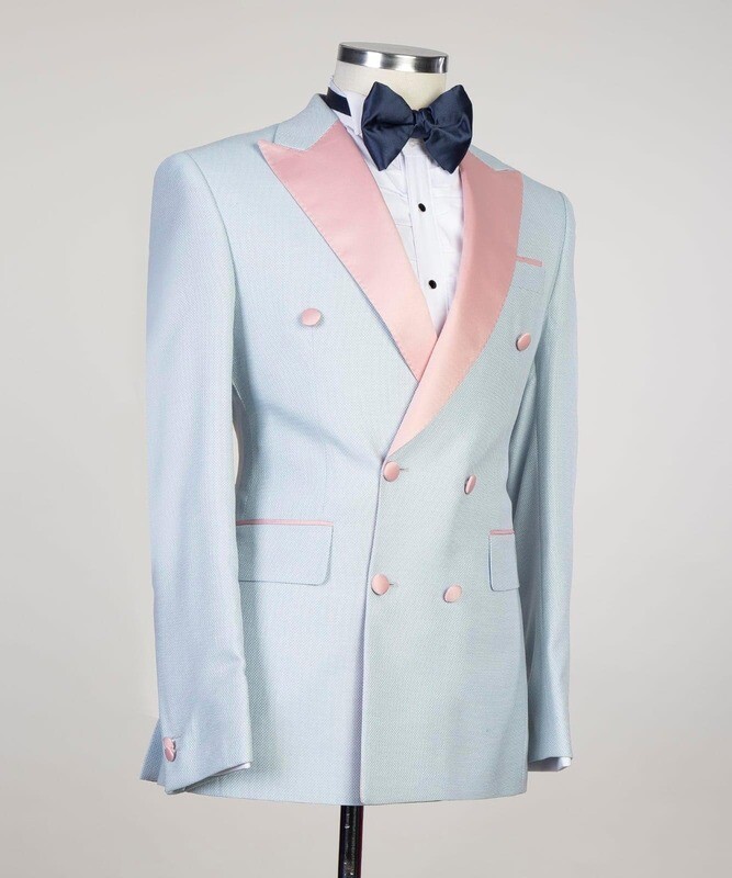 Light Blue Double Breast Tuxedo