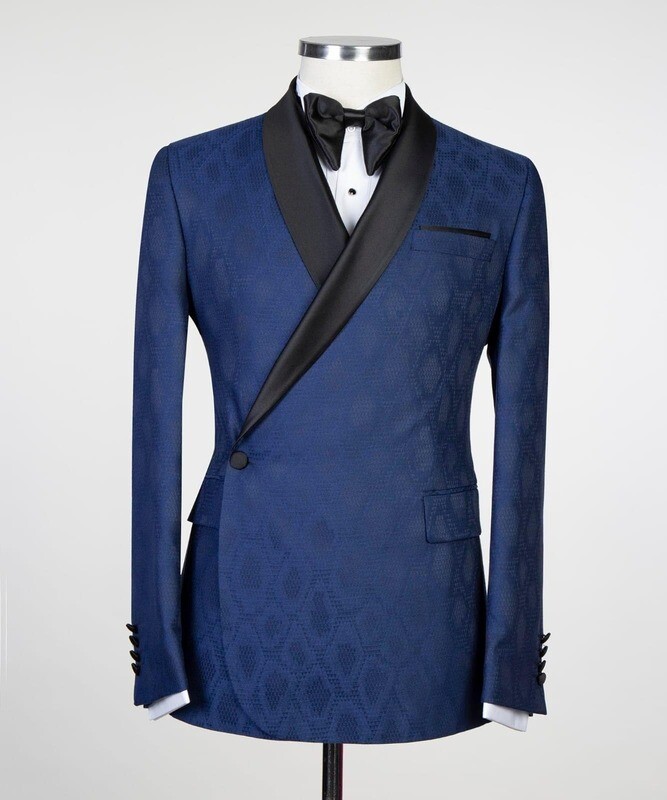 Navy Blue Double Breast Tuxedo