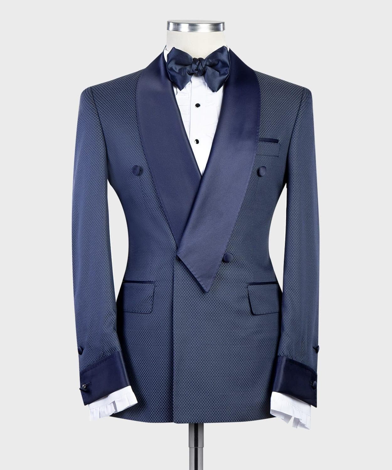 Navy Blue Double Breast Tuxedo