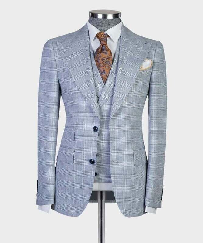 Checked light Grey Suit III