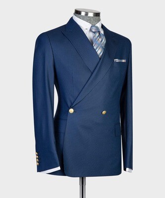 Navy Blue Double Breast Suit I