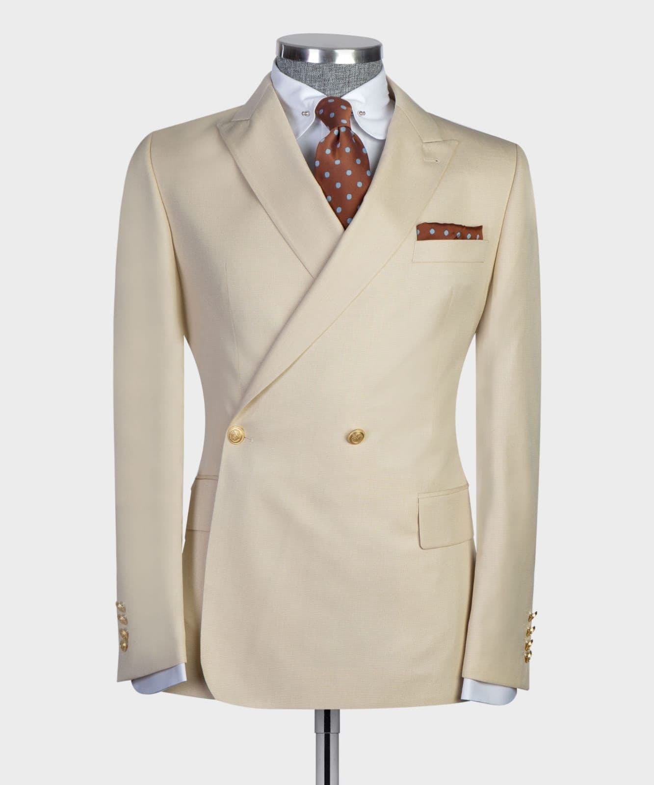 Beige Double Breast Suit I