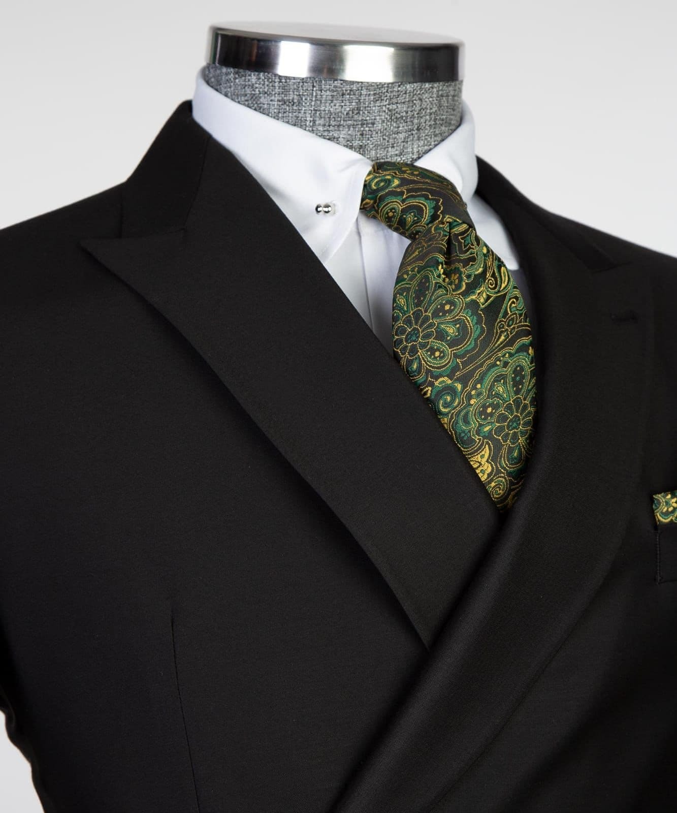 Black Double Breast Suit I