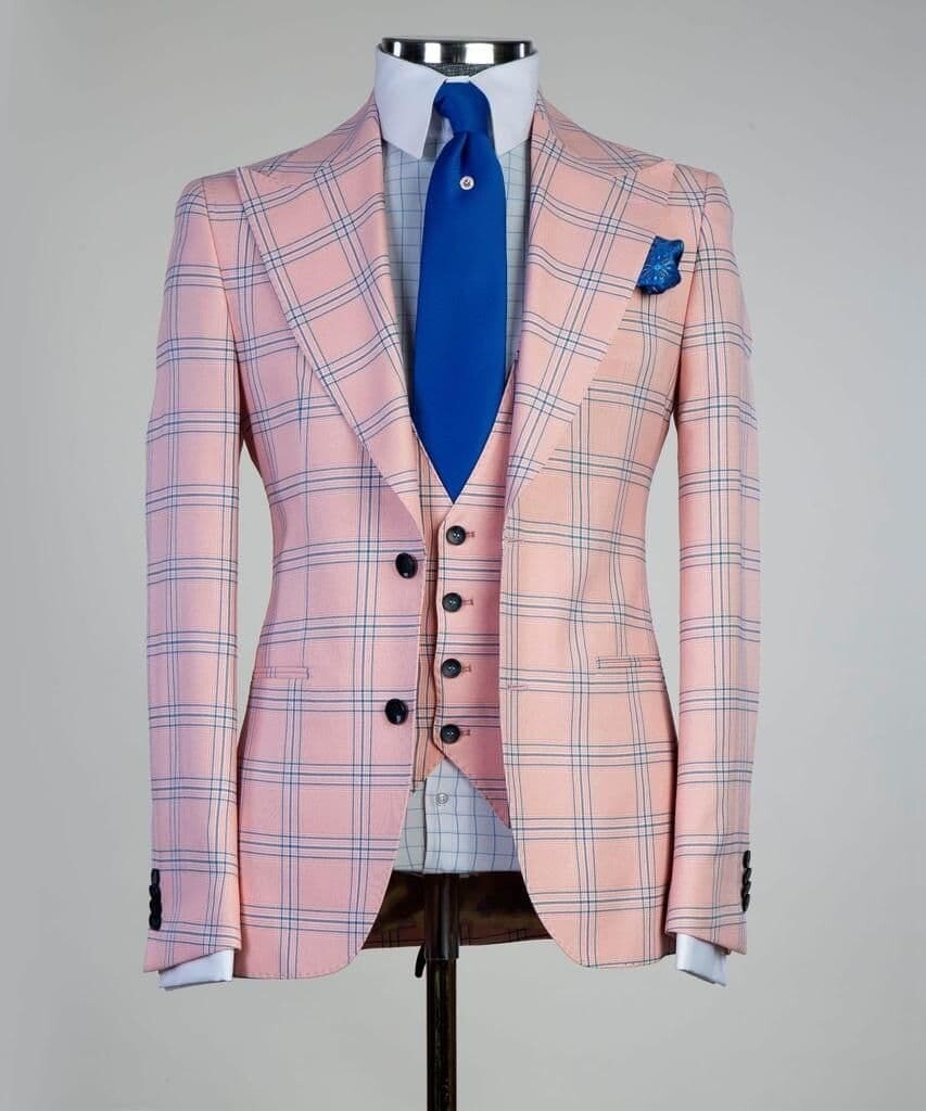 Checked Pink Suit