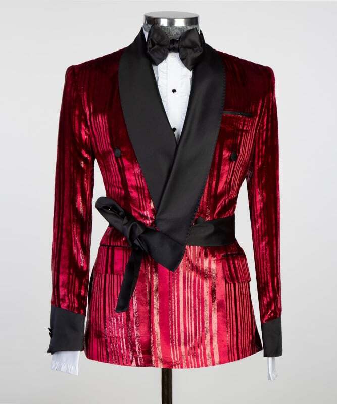 Stripped Red and Black Tuxedo
