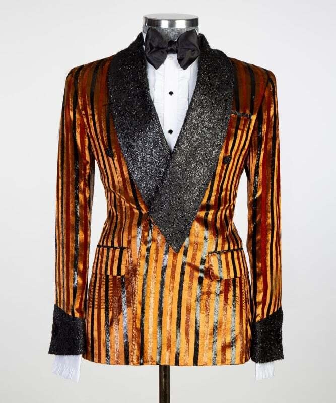 Stripped Yellow and Black Tuxedo Stripped Yellow and Black Tuxedo