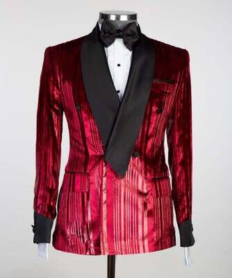 Stripped Red and Black Tuxedo