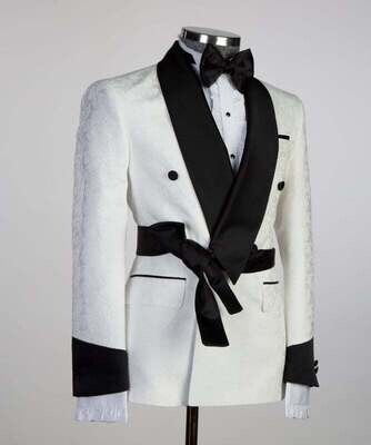 Black and White Belt Tuxedo