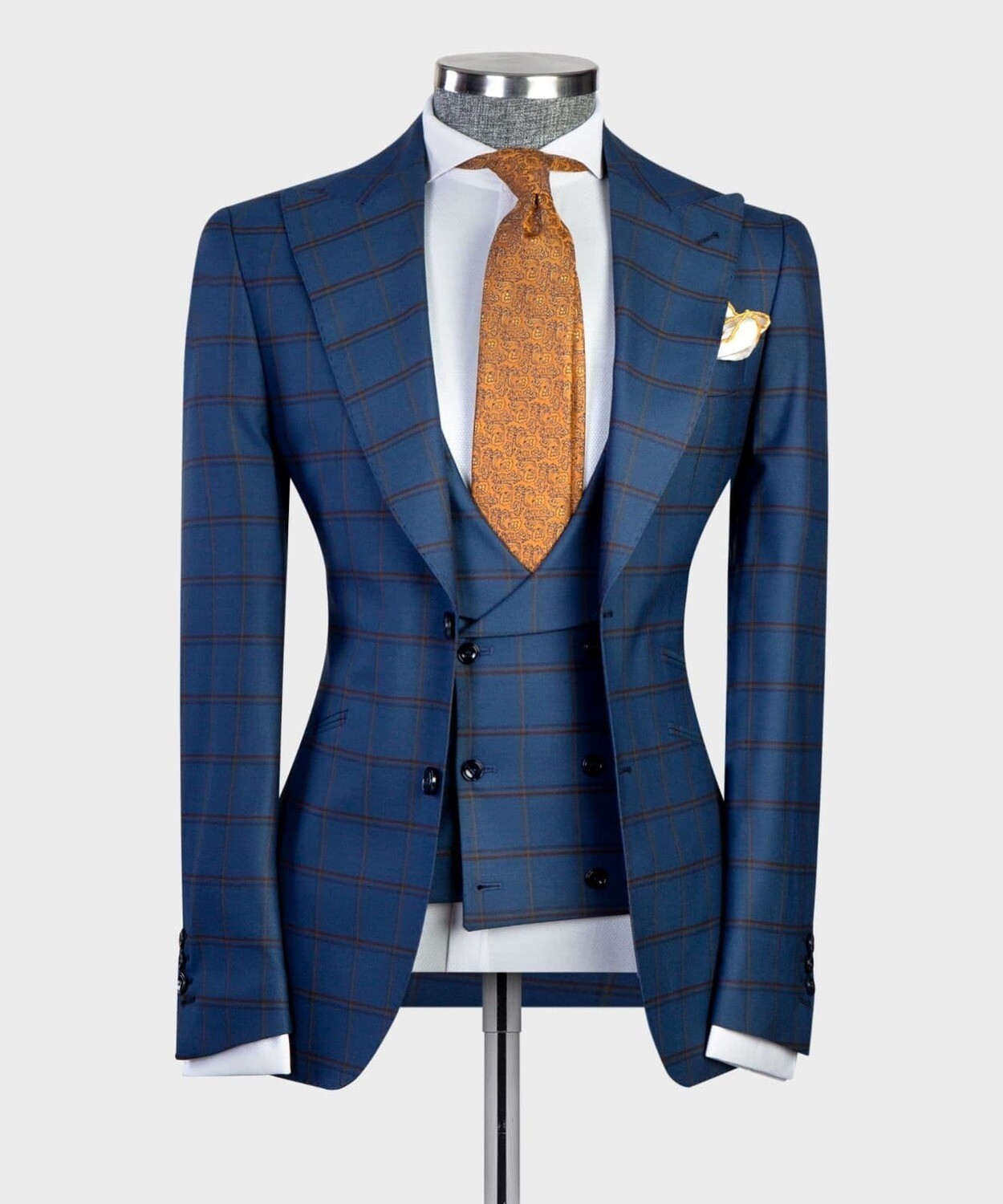 Blue Checked Suit IV