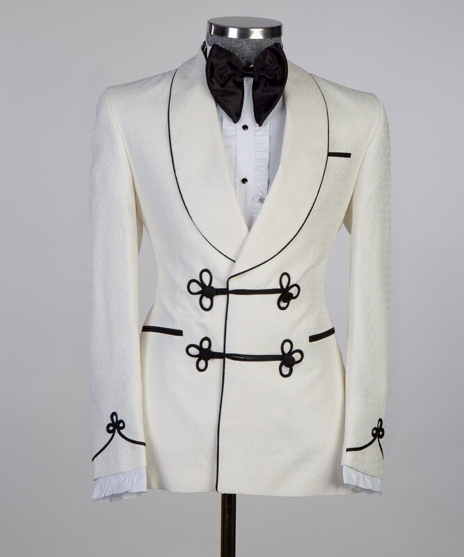 Off white Double Breast Tuxedo