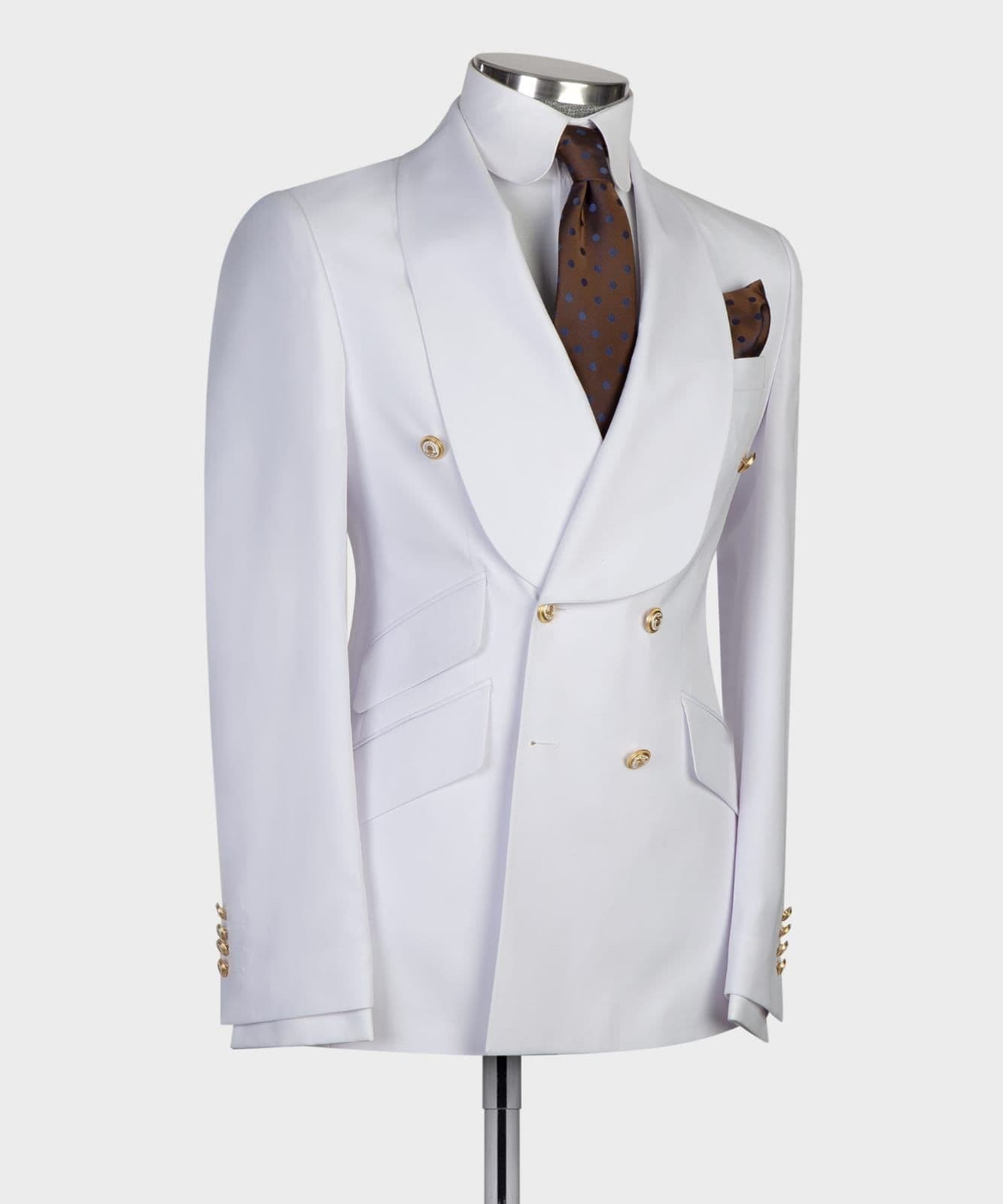 Plan White Breast Suit V