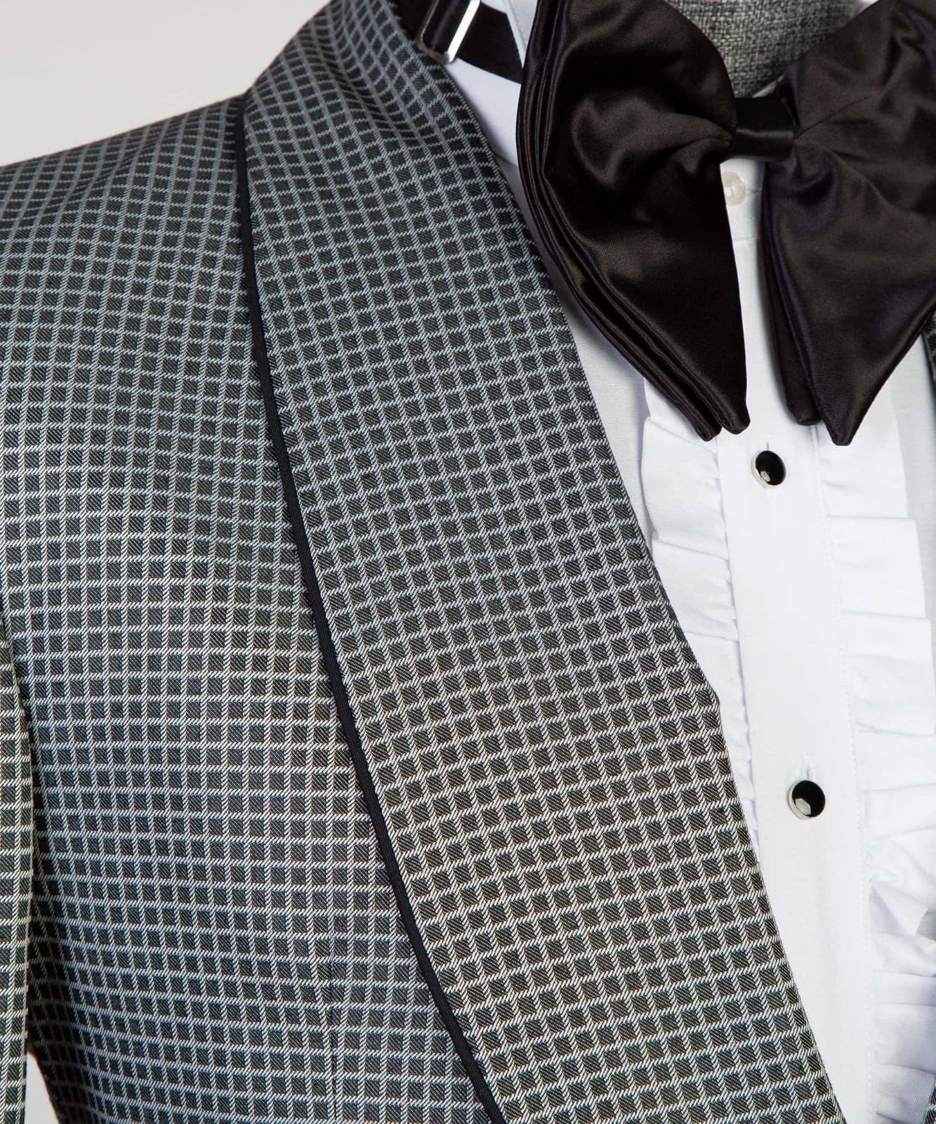 Grey Checked Tuxedo III