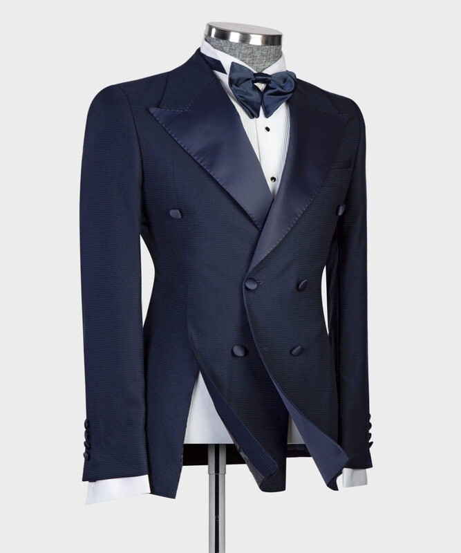 Navy Blue Double Breast Tuxedo II Navy Blue Double Breast Tuxedo II