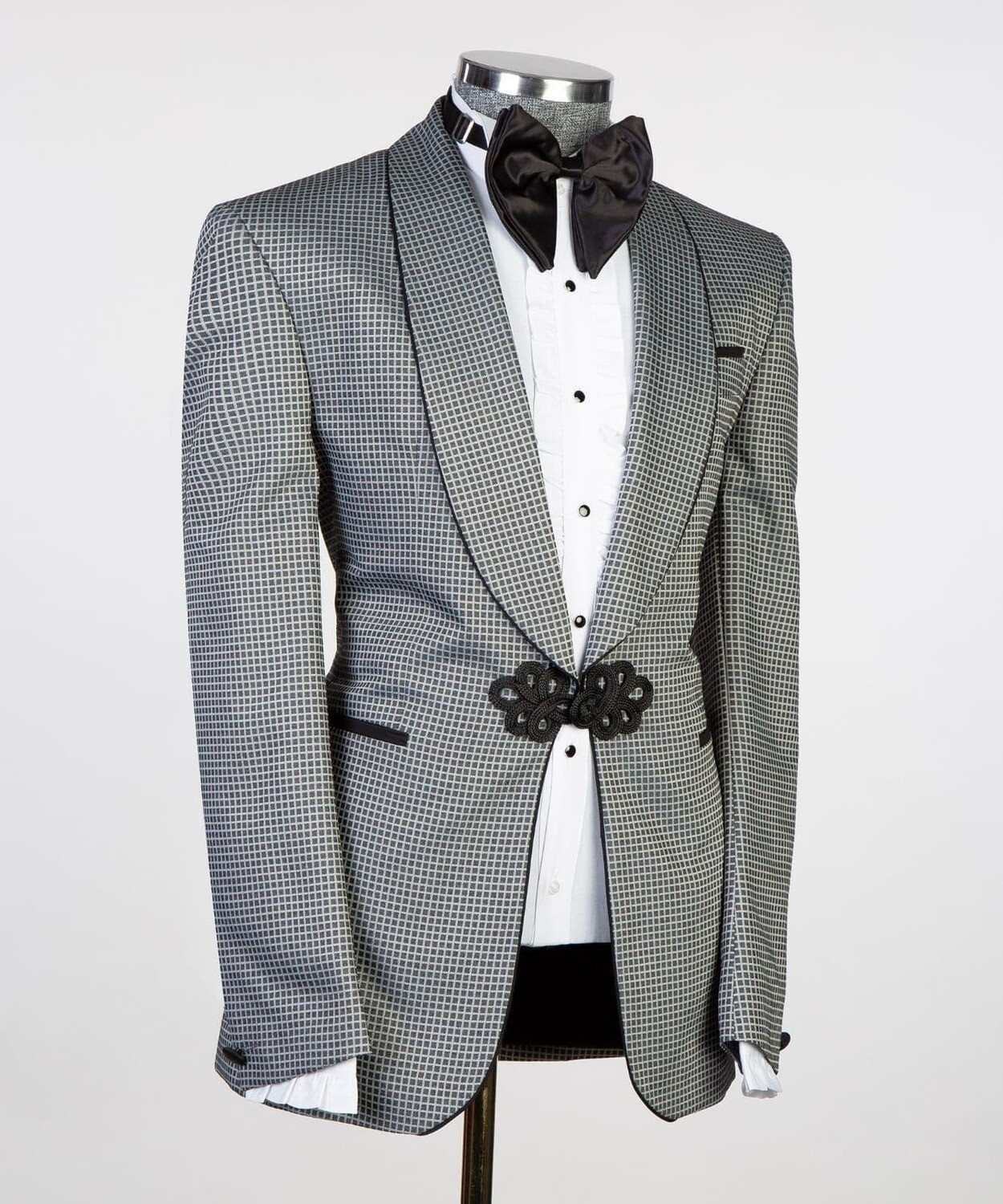 Grey Checked Tuxedo III