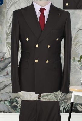 Imperial Black Double-Breasted Suit