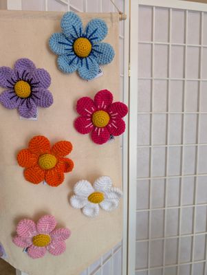 Crochet Flower Pin