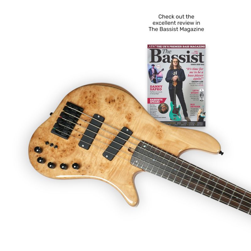 Apex AXE5 - Elite Alder Body, Figured Chestnut Top, Roasted Birdseye Maple Neck, Ziricote Fingerboard Apex AXE5 - Elite Alder Body, Figured Chestnut Top, Roasted Birdseye Maple Neck, Ziricote Fingerboard