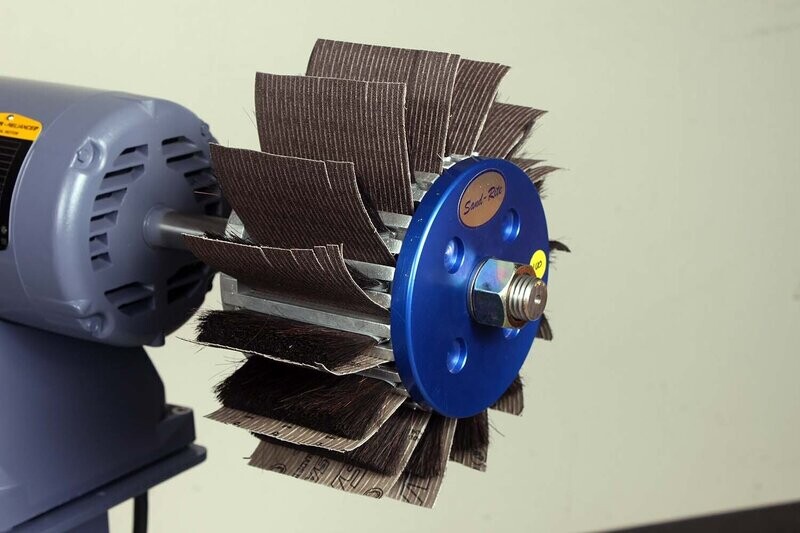 B-12 and B-24 Self-Feeding Brush Head Flap Wheel Sander Sand-Rite