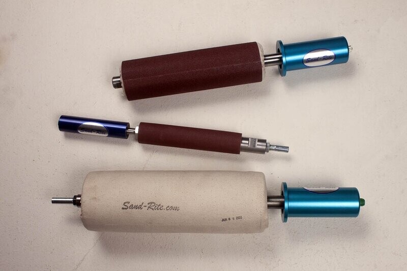 Handheld Drum Sander.  Portable Pump Bag Pneumatic Sanding Drum. Sand-Rite.