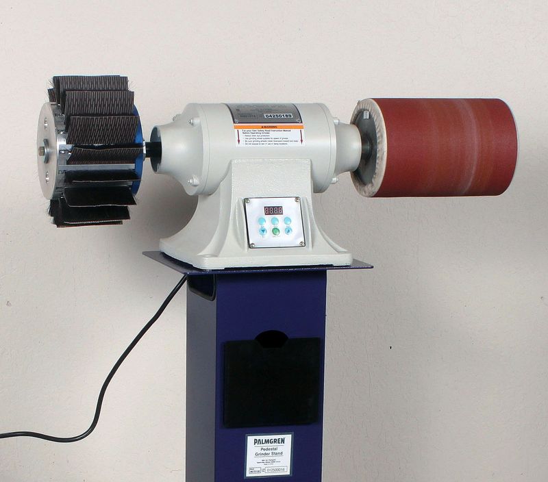 Palmgren 8" variable speed spindle motor with choice of tools.   Modified with long Shafts. Adjustable Speed Double Spindle Buffer Motor.  900 - 1600 rpm