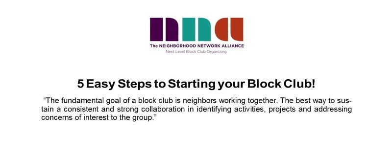 5 Steps to Starting a Block Club