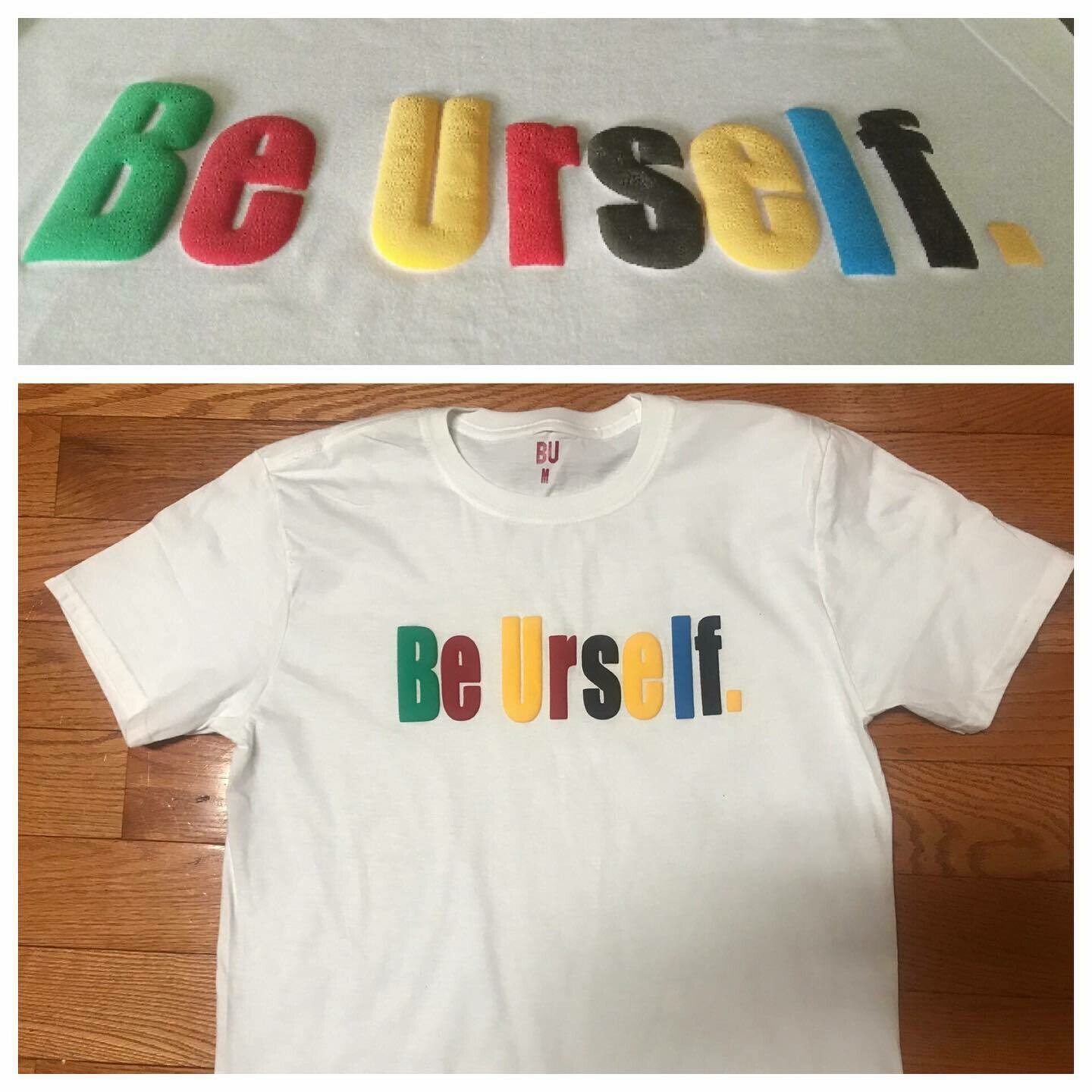 &quot;Puff&quot; MultiColor Letters Tee