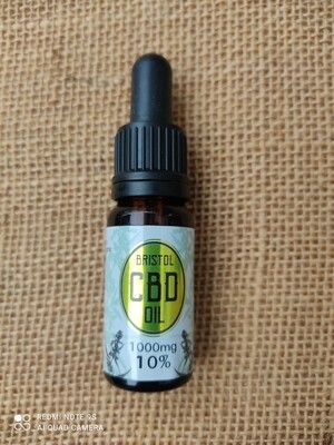 1000mg (10%) 'Lemon Gold' oil. 10ml dropper bottle