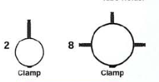 K'nex (Gebruikt) | Klem | Ring (1 rod) | Zwart | Clamp Medium Black for Big Air Ball Tower | 22511A | Buis | Buishouder | Buisklem | Clamp