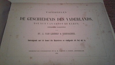 Boeken | Gebruikt | Tafereelen uit de geschiedenis des vaderlands | Van Lennep | 1854