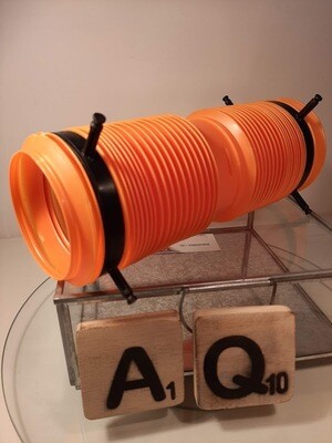 K'nex (Gebruikt) | 99076 | Buis | Oranje | Harmonica | Flexi tube 11cm for Big Air Ball Tower | Flexibel met schroefeinde 1