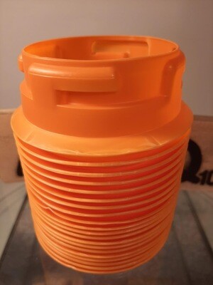K'nex (Gebruikt) | 99076 | Buis | Oranje | Harmonica | Flexi tube 11cm for Big Air Ball Tower | Flexibel met schroefeinde 2