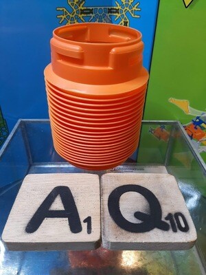 K'nex (Gebruikt) | 99076 | Buis | Oranje | Harmonica | Flexi tube 11cm for Big Air Ball Tower | Flexibel met schroefeinde 2