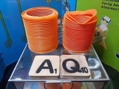 K'nex (Gebruikt) | 99074 | Buis | Oranje | Harmonica | Flexi tube 9cm for Big Air Ball Tower | Flexibel