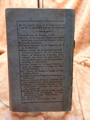 Boeken | Gebruikt | Opleiding tot de kennis der algebra met beredeneerde oplossingen: ten dienste der scholen | 1850 | Baudet