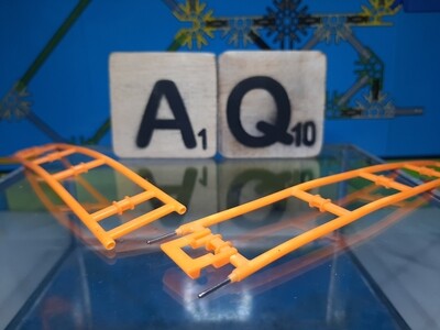 K'nex (Gebruikt) | Micro | Rails | Recht 215mm | Oranje | 23822H | Coaster track 215 mm Pin-jointed Orange