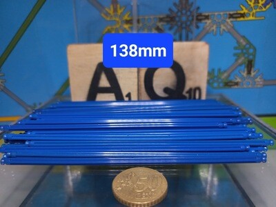 K'nex (Nieuw) | Micro | 509552 | Blauw | 138 mm | Rod 138mm Blue | Tige | Stange