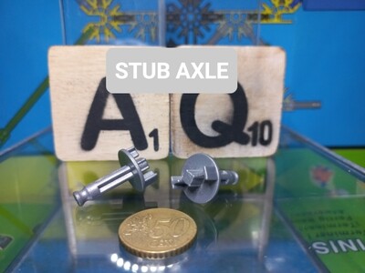 K'nex (Gebruikt) | Stub axles | Grijs | 91620 | Steekas | (12013/69895) Gray | Demi-essieu